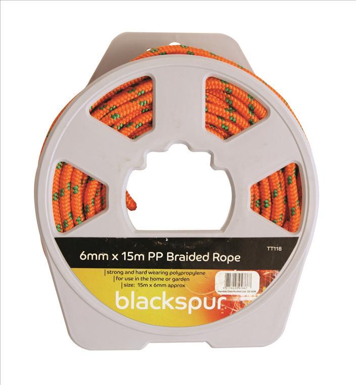 (image for) 15m X 5.5mm Pp Braided Rope On Reel